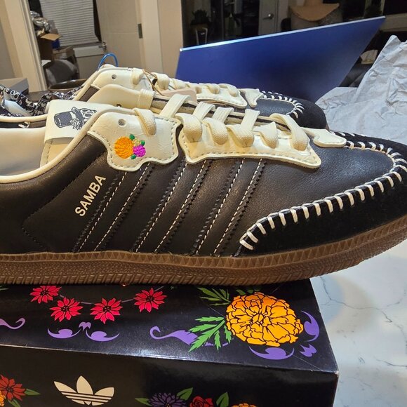 Adidas x Día de Los Muertos - Samba OG Black Men's Size 10 J13932 Sneaker NEW - Picture 1 of 15